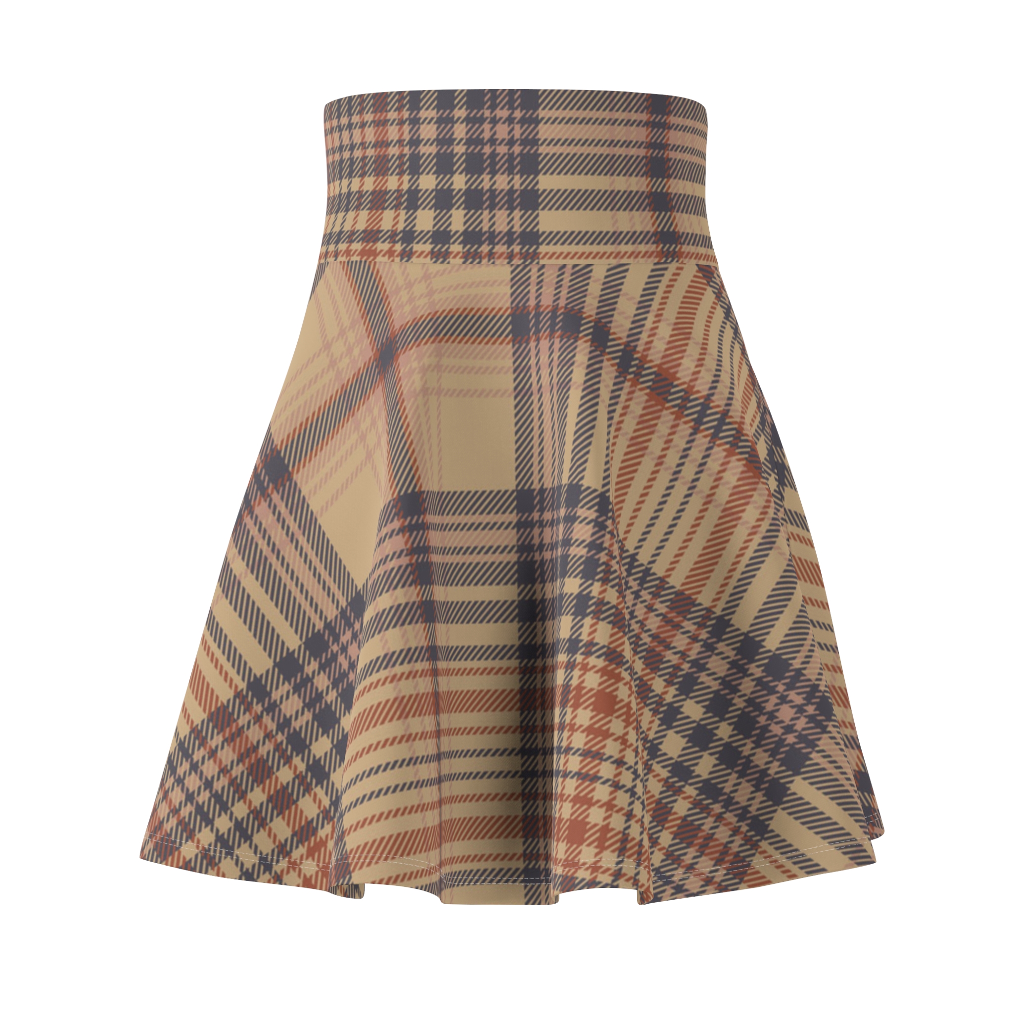 Brown Pattern Women's Skirt Women's Mini Skirt Casual A-Line Stretchy Skirt For Summer Casual Wear Skirt Havaiian - Image 3