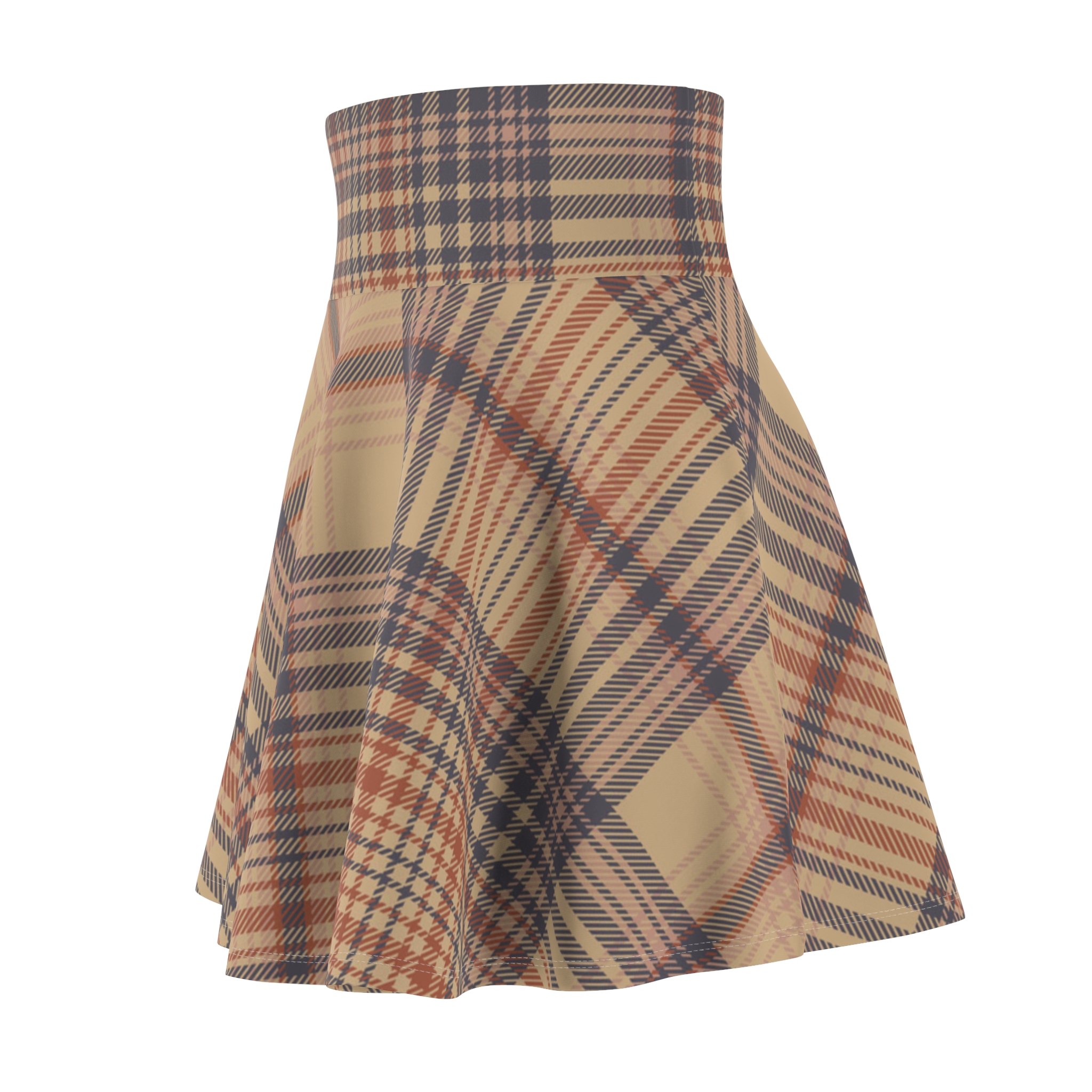 Brown Pattern Women's Skirt Women's Mini Skirt Casual A-Line Stretchy Skirt For Summer Casual Wear Skirt Havaiian - Image 4