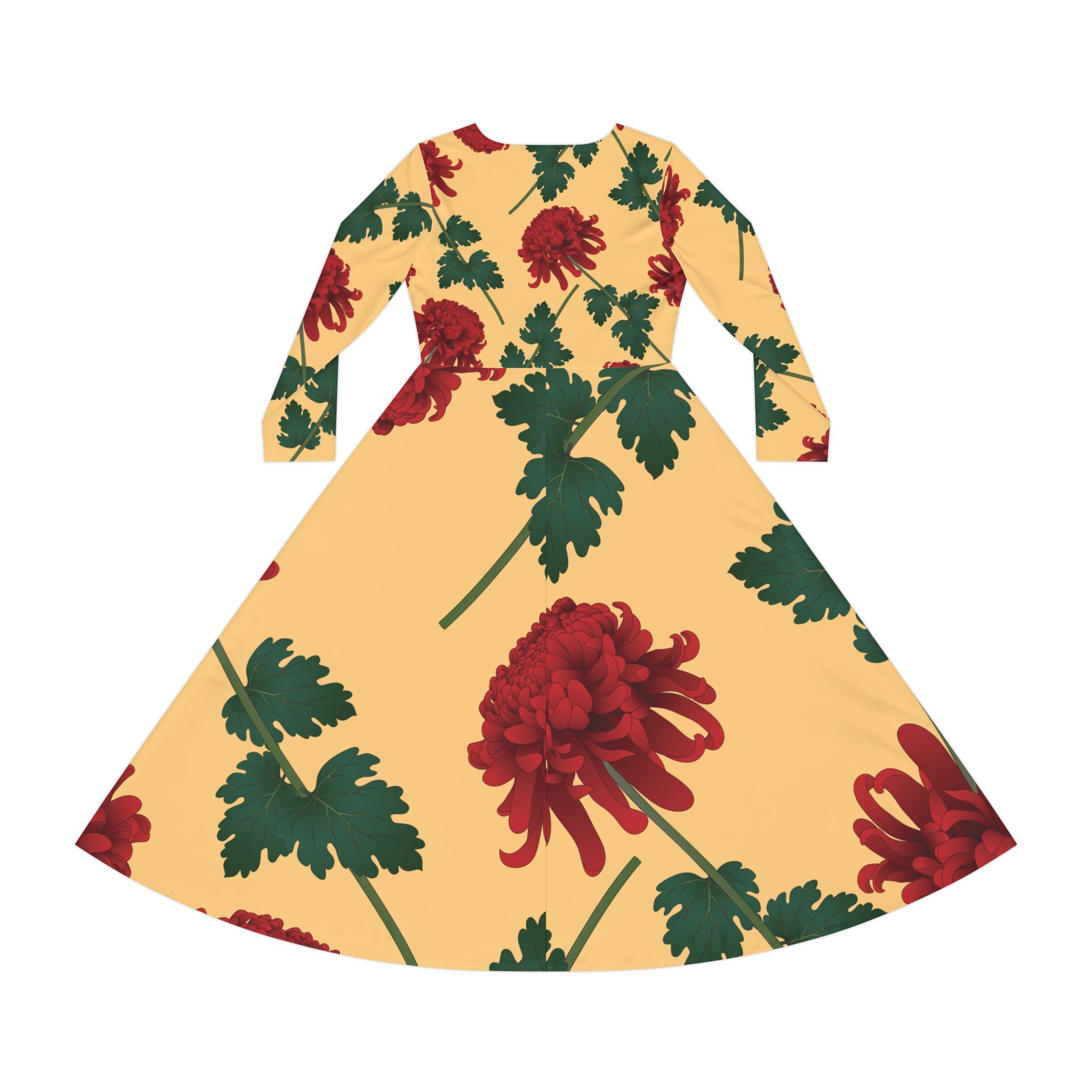 Minimalist Women's Long Sleeve Dance Dress Perfect for Gathering Partywear Various Occasions Stylish Dress Havaiian - Image 3