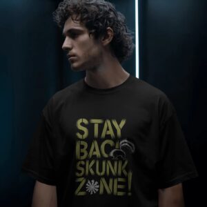 Stay Back Skunk Zone Unisex T-Shirt, Men and Women Casual Tee, For Gift, Wildlife Graphic Shirt, Outdoor Adventure Top