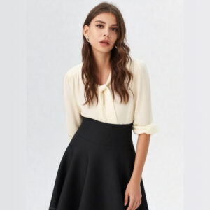 Glossy Black Women's Skirt Women's Mini Skirt Casual A-Line Stretchy Skirt For Summer Casual Wear Skirt Havaiian