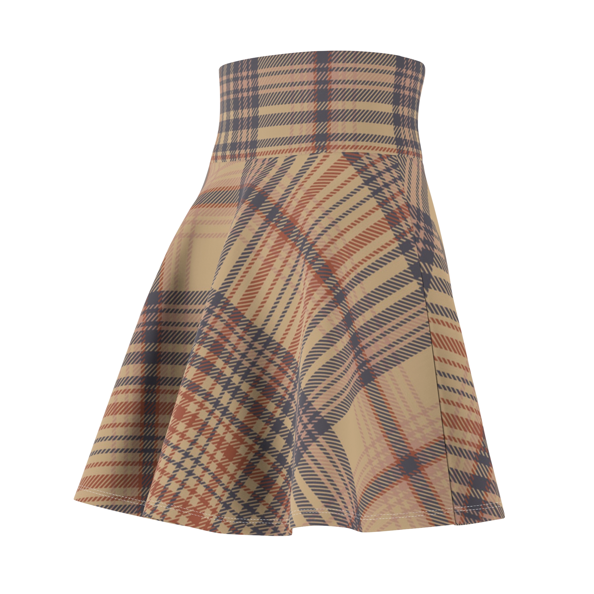 Brown Pattern Women's Skirt Women's Mini Skirt Casual A-Line Stretchy Skirt For Summer Casual Wear Skirt Havaiian - Image 5